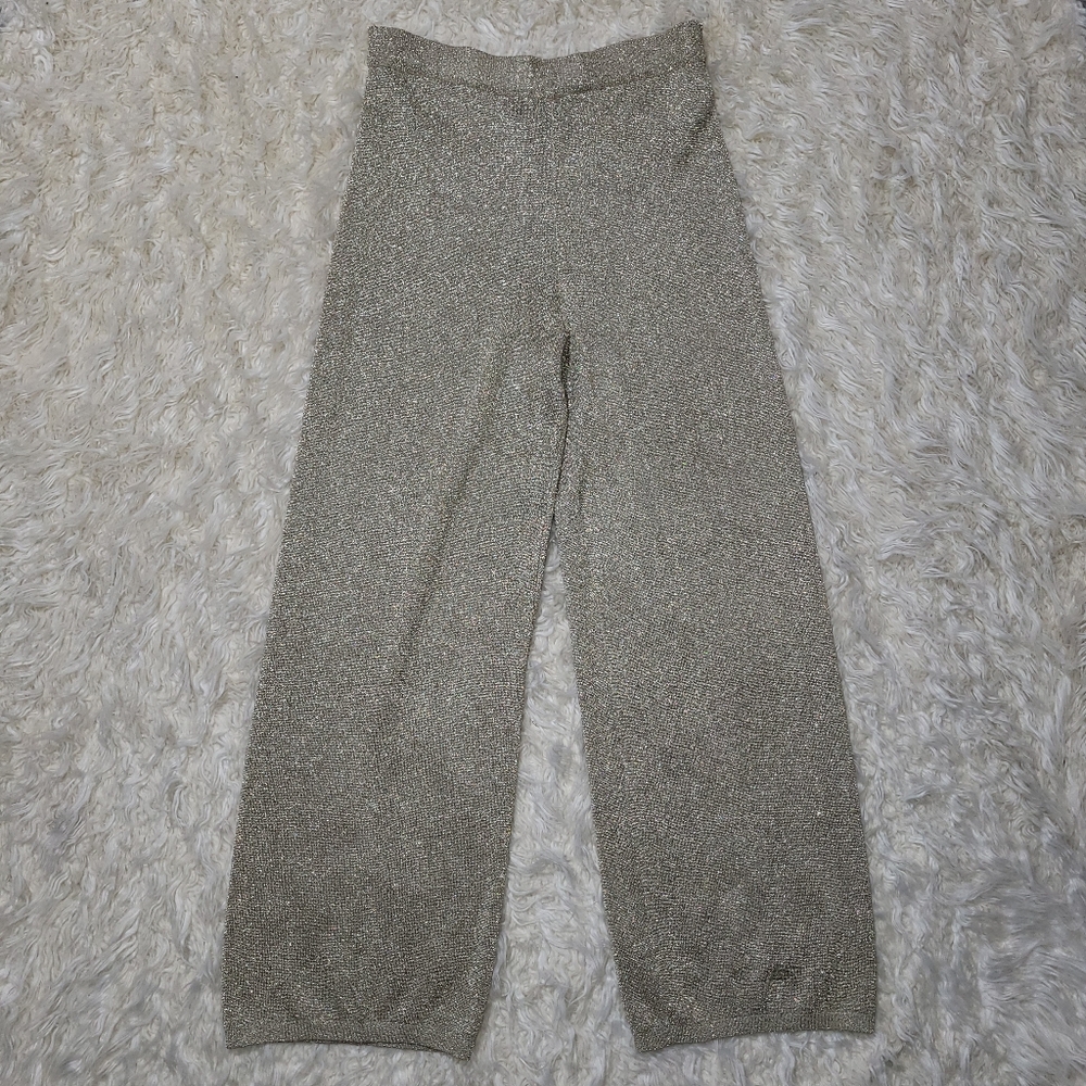 Vintage Suzelle Paris Metallic Glitter Bronze Barrel Dress Pant - Small